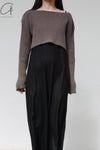 BASERANGE Macaulay Sweater Merino Wool France BAS-KMAL-BM-WI22-0 Mixed Rock Brown KMAL-BM-WI22